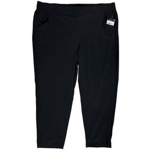 Eddie Bauer Womens Departure 2024 Ankle Pants NWT Size 2X Black Travel Pull On